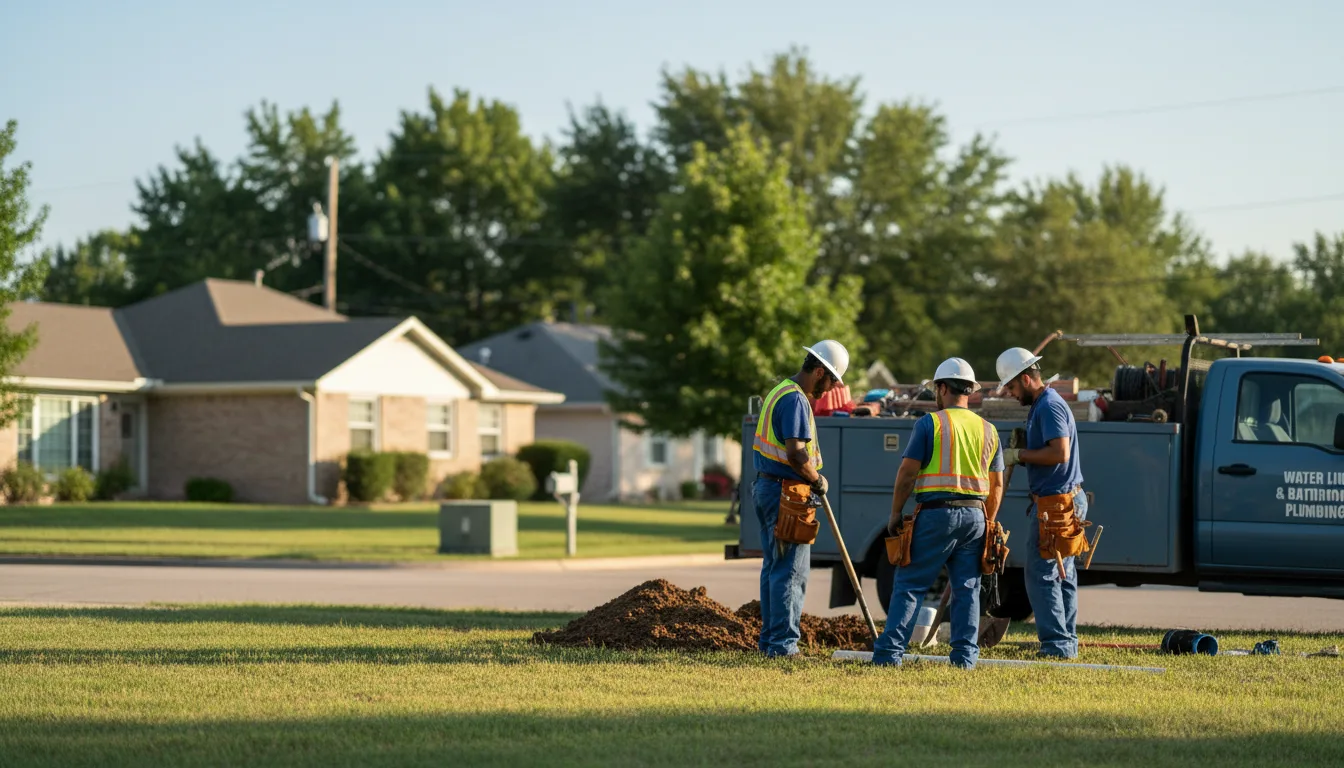 Residential water line and bathroom plumbing service in Urbana, IN